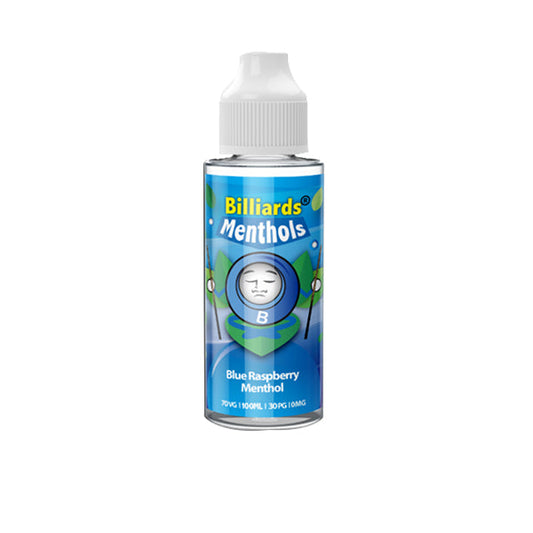 Billiards Menthol Range 100ml Shortfill 0mg (70VG/30PG)